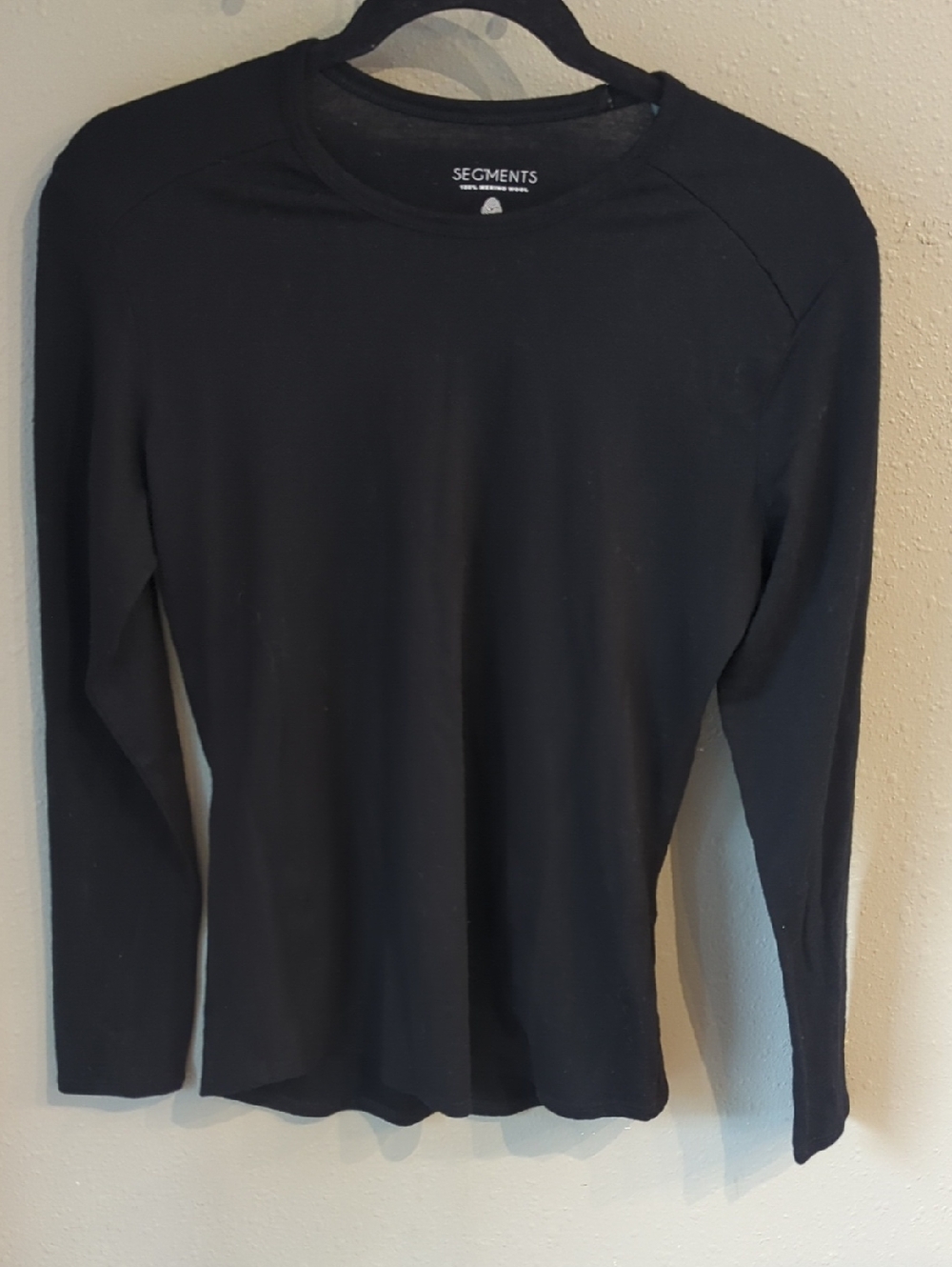 Segments Merino Wool Black Long Sleeve Baselayer Top Outdoors Hiking